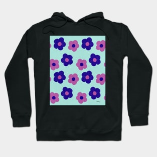 Retro Flower Power Purple| Vintage | Pattern | Florals | Pastel Hoodie